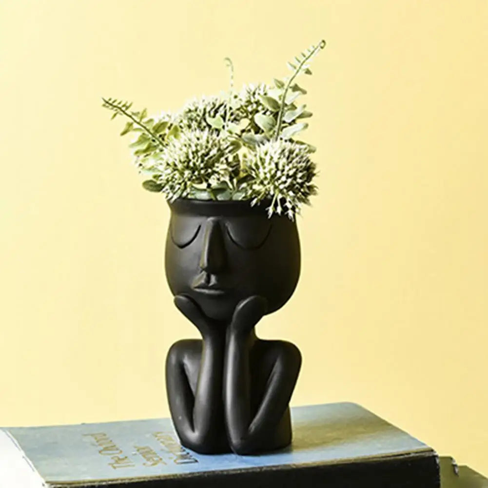 Think Face Ceramic Pot