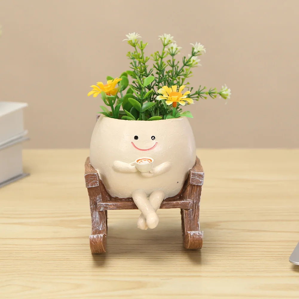 Cute Rocking Chair Planter