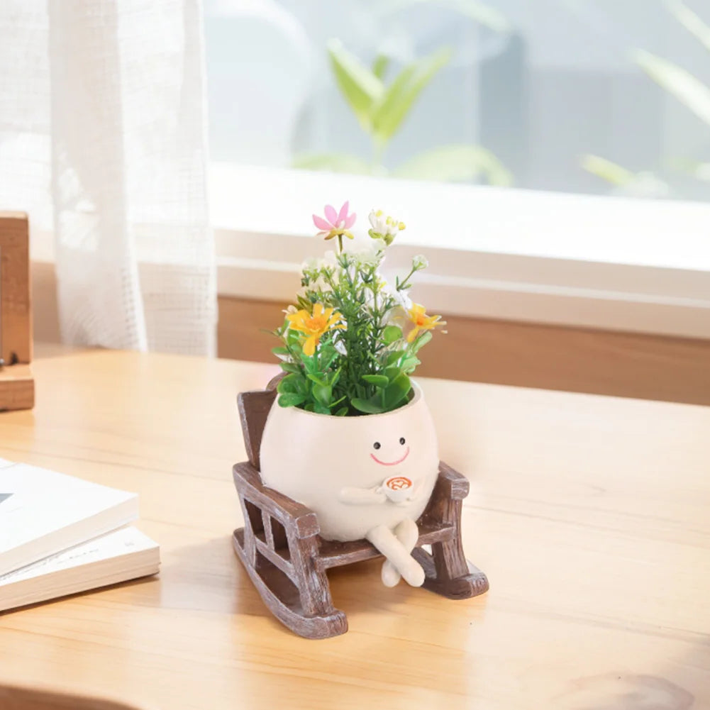 Cute Rocking Chair Planter